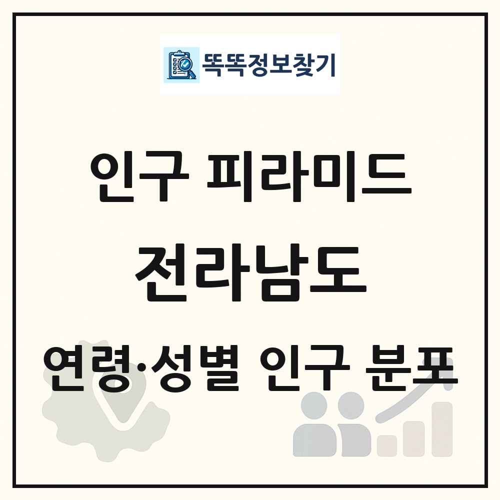 전라남도 인구 피라미드 링크 그림